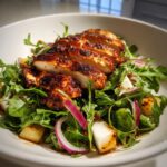 Arugula, Chicken & Melon Salad with Sumac Dressing