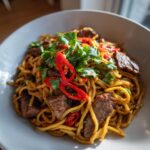 Black Pepper Beef Noodles