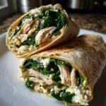 Chicken, Spinach & Feta Wraps