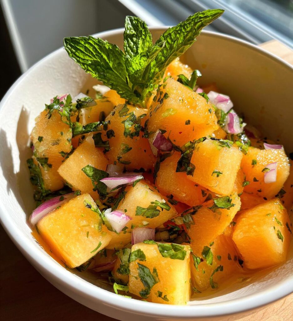 Cooling Cantaloupe Summer Salad
