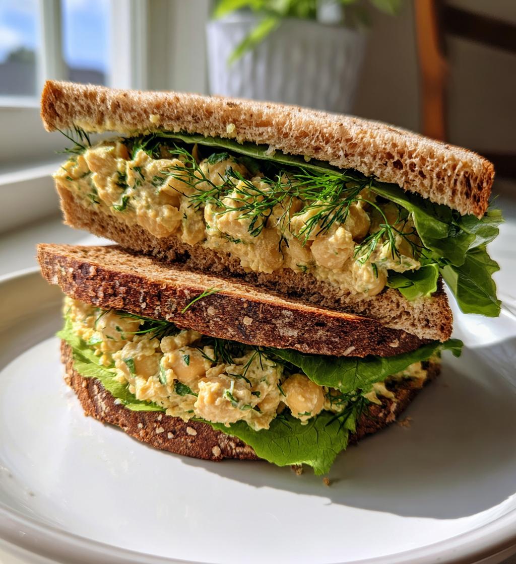 Dilly Chickpea Salad Sandwiches