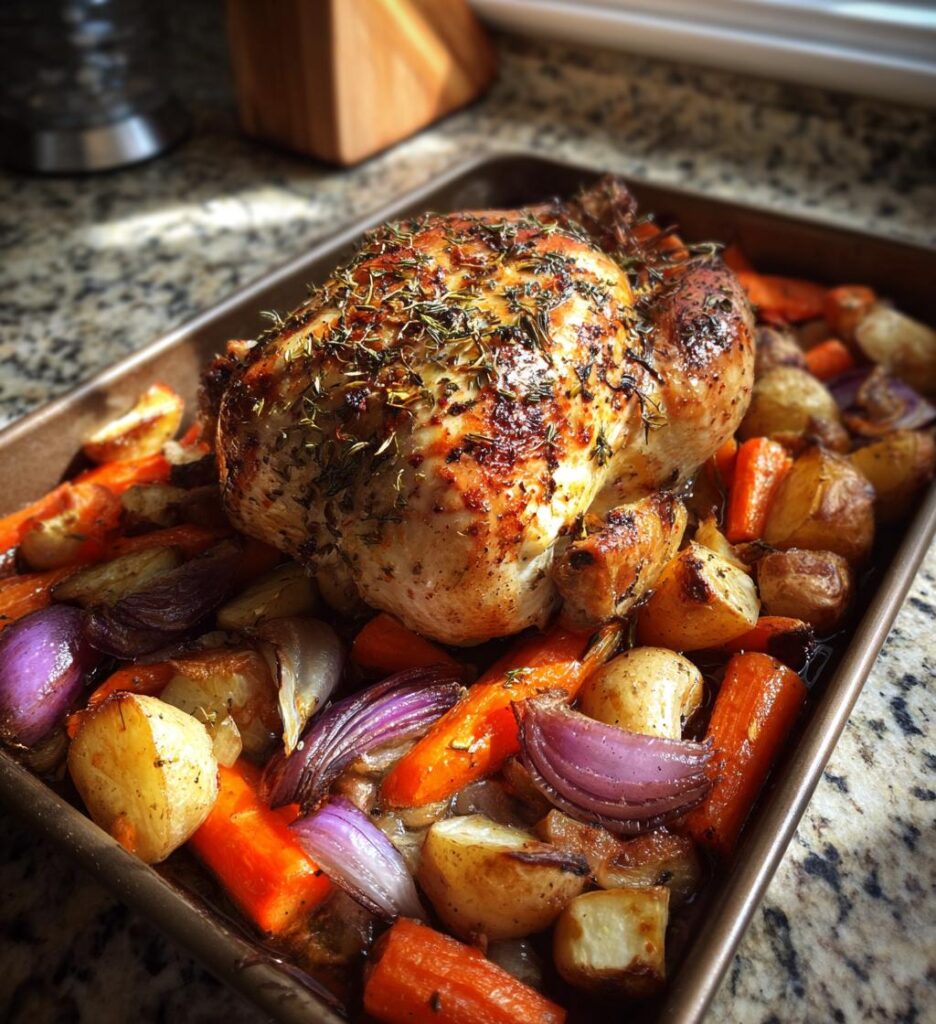 Easy One-pan Roast Chicken and Vegetables