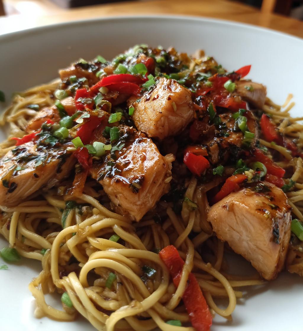 Hoisin Salmon Noodles