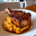 Jerk Pork with Sweet Potato Mash