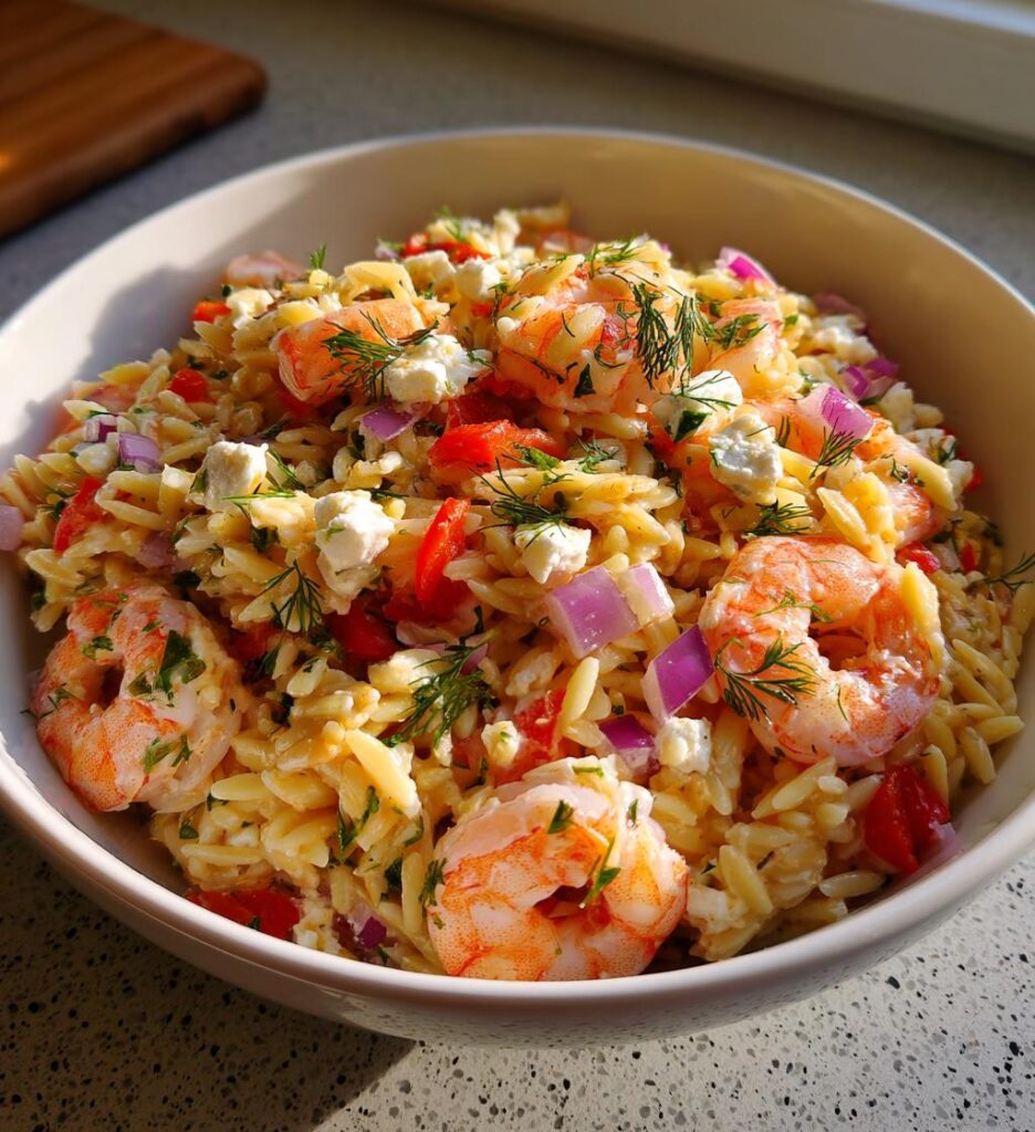 Orzo, Feta & Prawn Pasta Salad