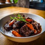 Pressure Cooker Ox Cheek & Carrots in Red Wine