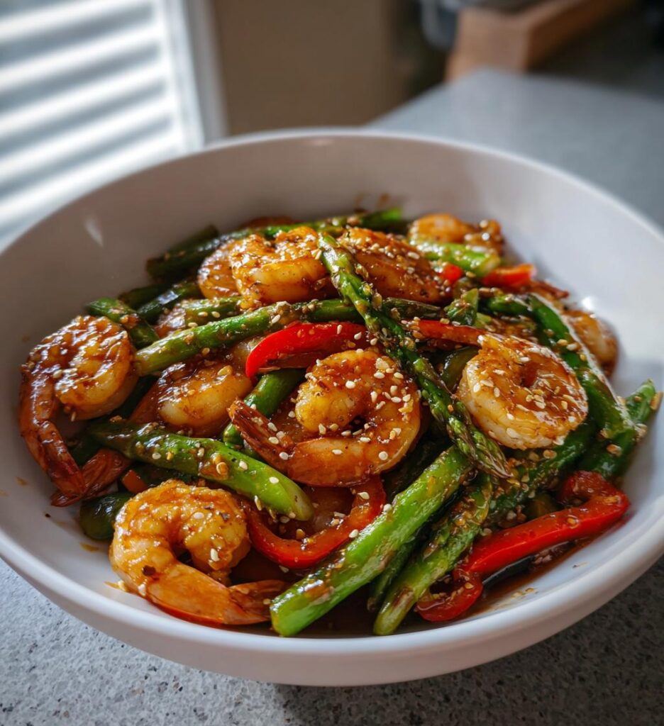 Shrimp and Asparagus Stir-Fry