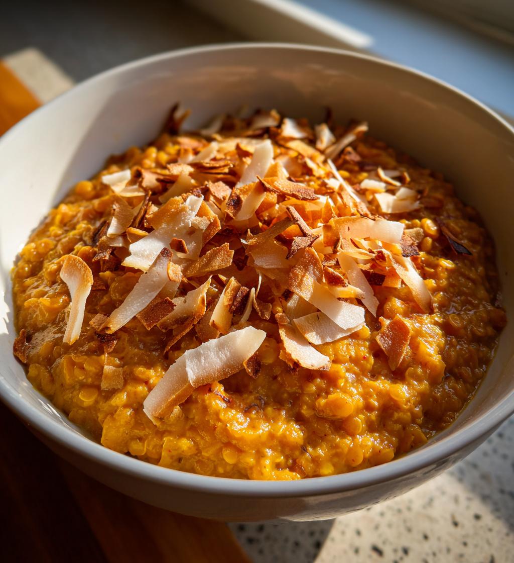 Spiced Lentils with Toasted Coconut