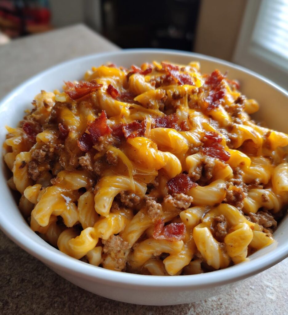 Bacon Cheeseburger Pasta