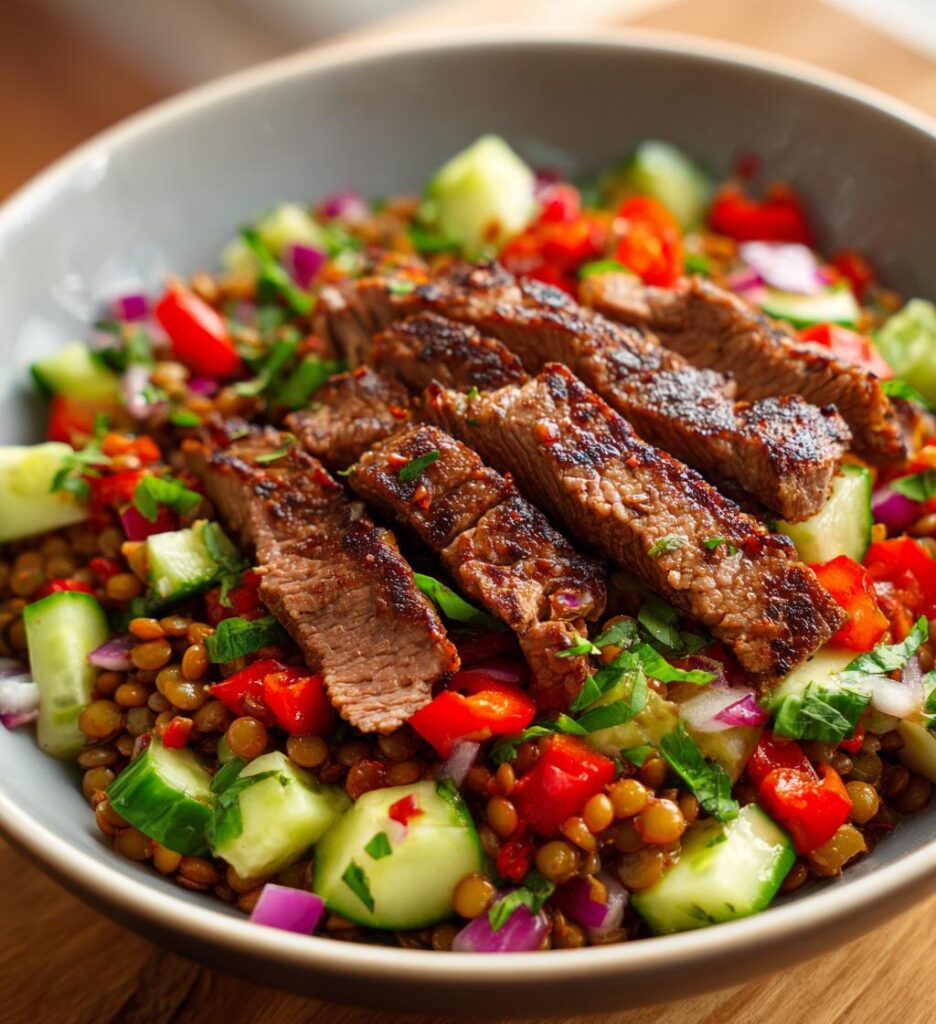 Beef and Lentil Salad
