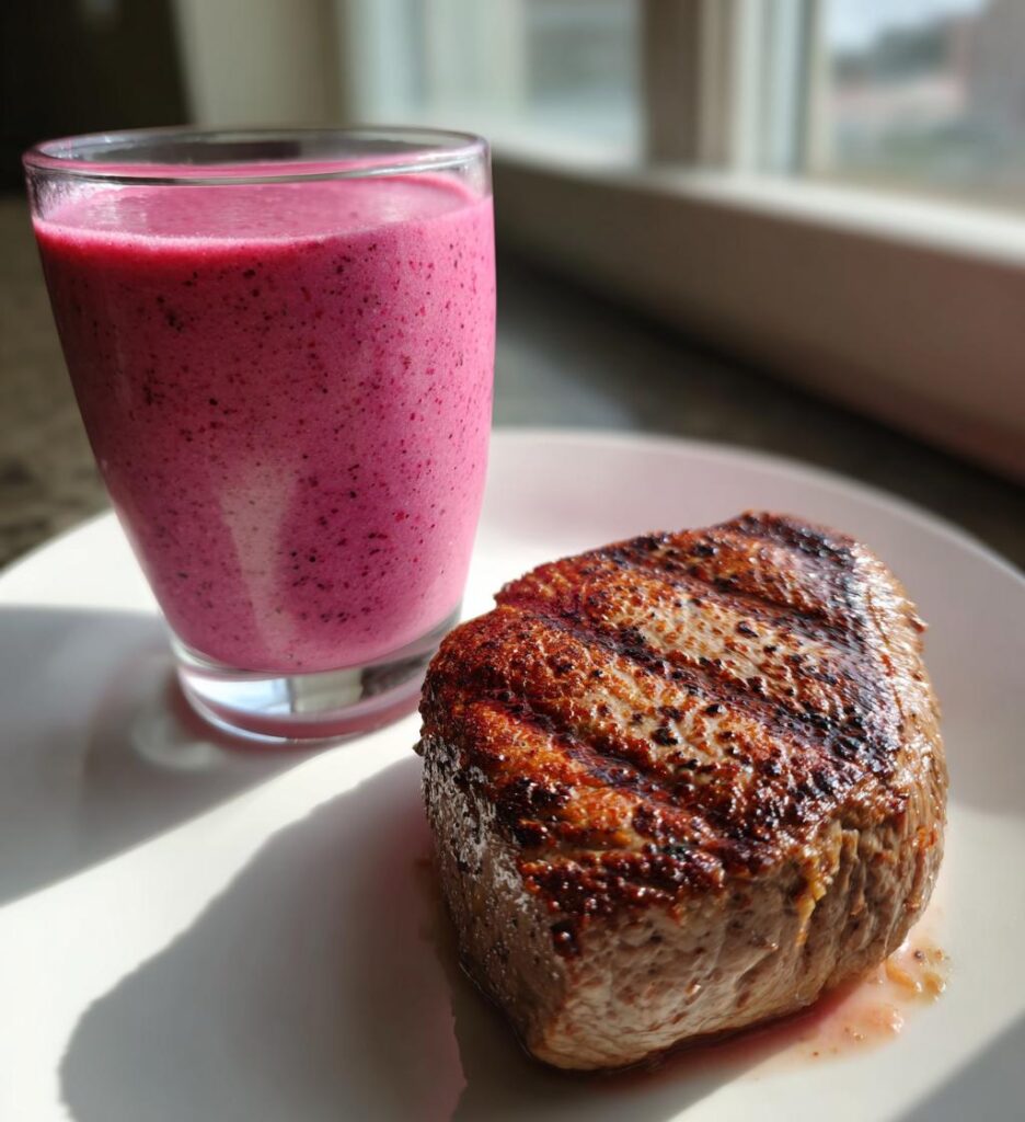 Beef and Smoothie