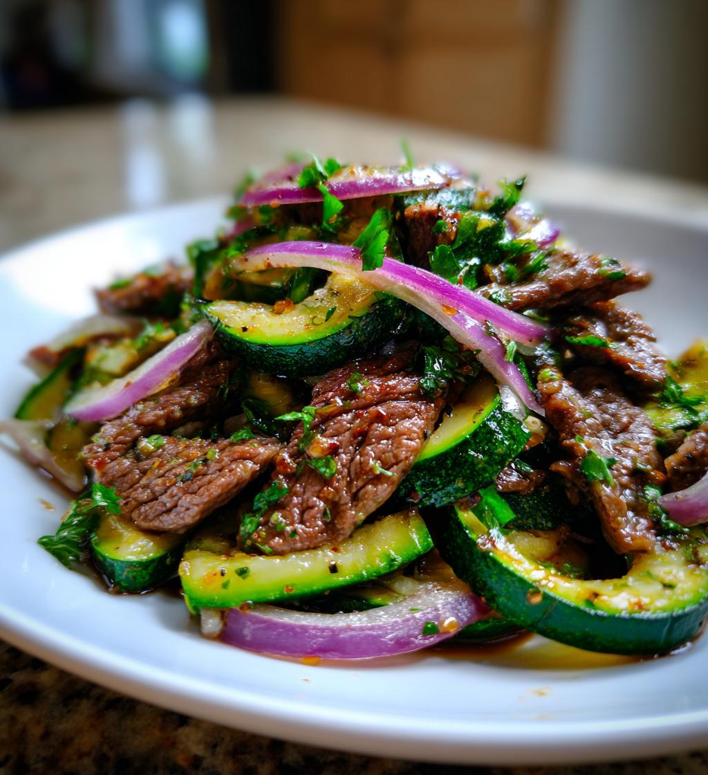 Beef and Zucchini Salad