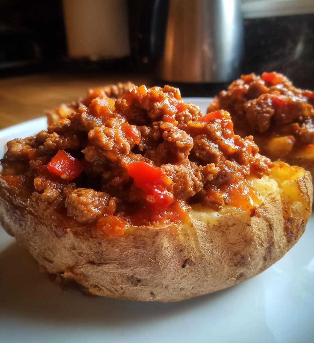 Chilli Beef with Jacket Potatoes