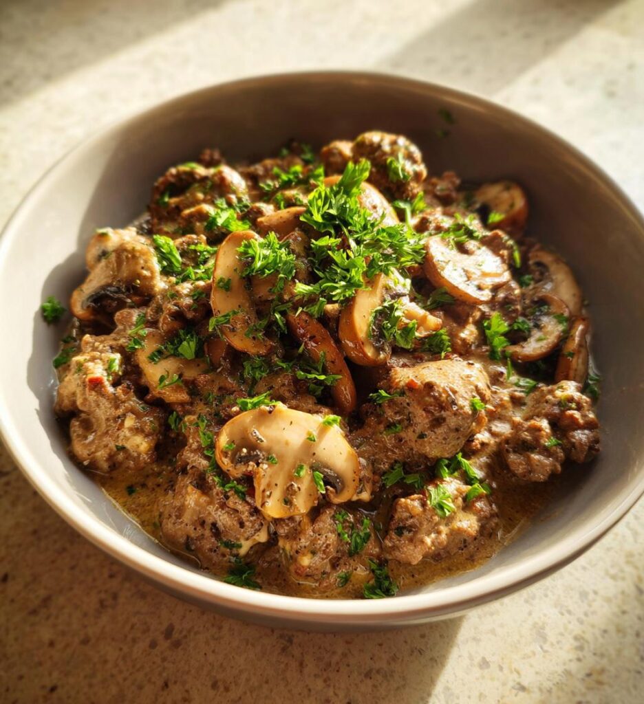 Ground Beef Stroganoff