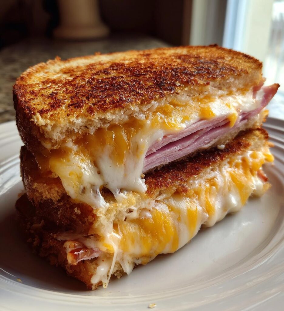 Leftover Ham & Cheese Sandwich