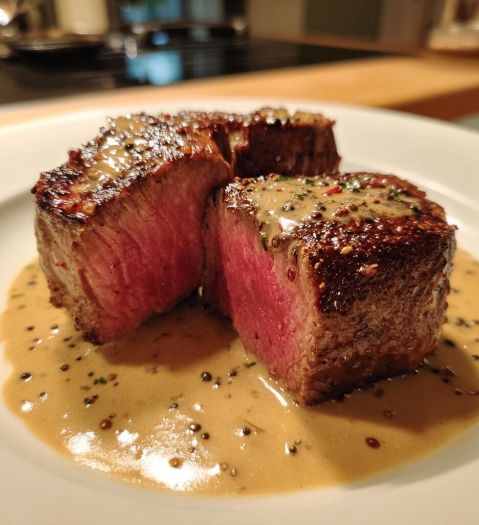 Perfect Steak with Peppercorn Sauce
