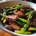 Air Fryer Beef and Asparagus