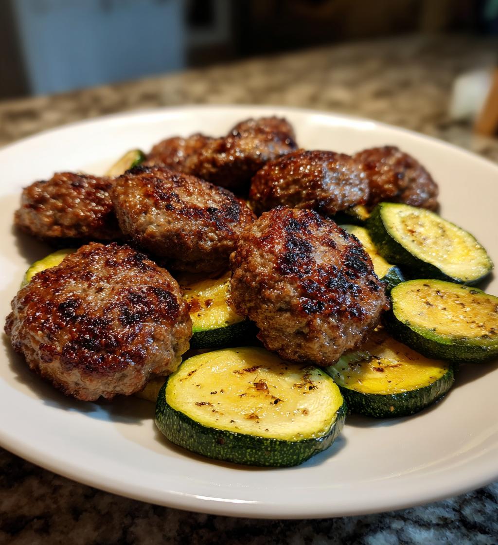 Air Fryer Beef and Zucchini