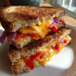 Air Fryer Cheese and Veggie Sandwich