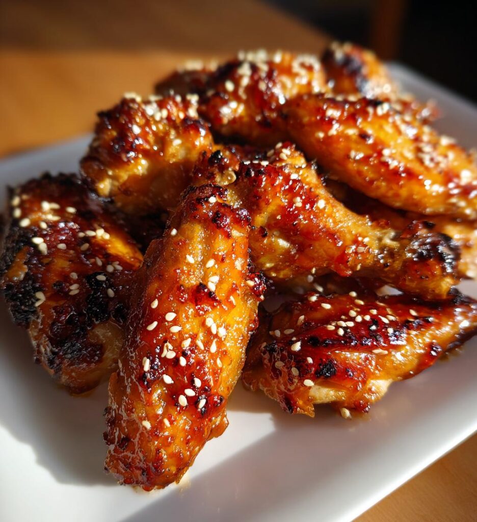 Air Fryer Chicken Wings with Honey and Sesame