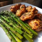 Air Fryer Chicken and Asparagus