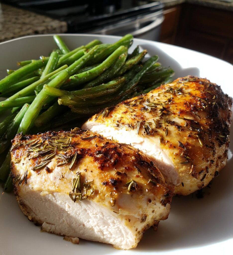 Air Fryer Chicken and Green Beans