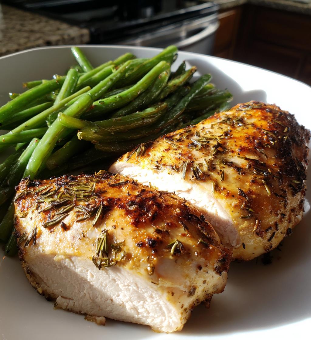 Air Fryer Chicken and Green Beans