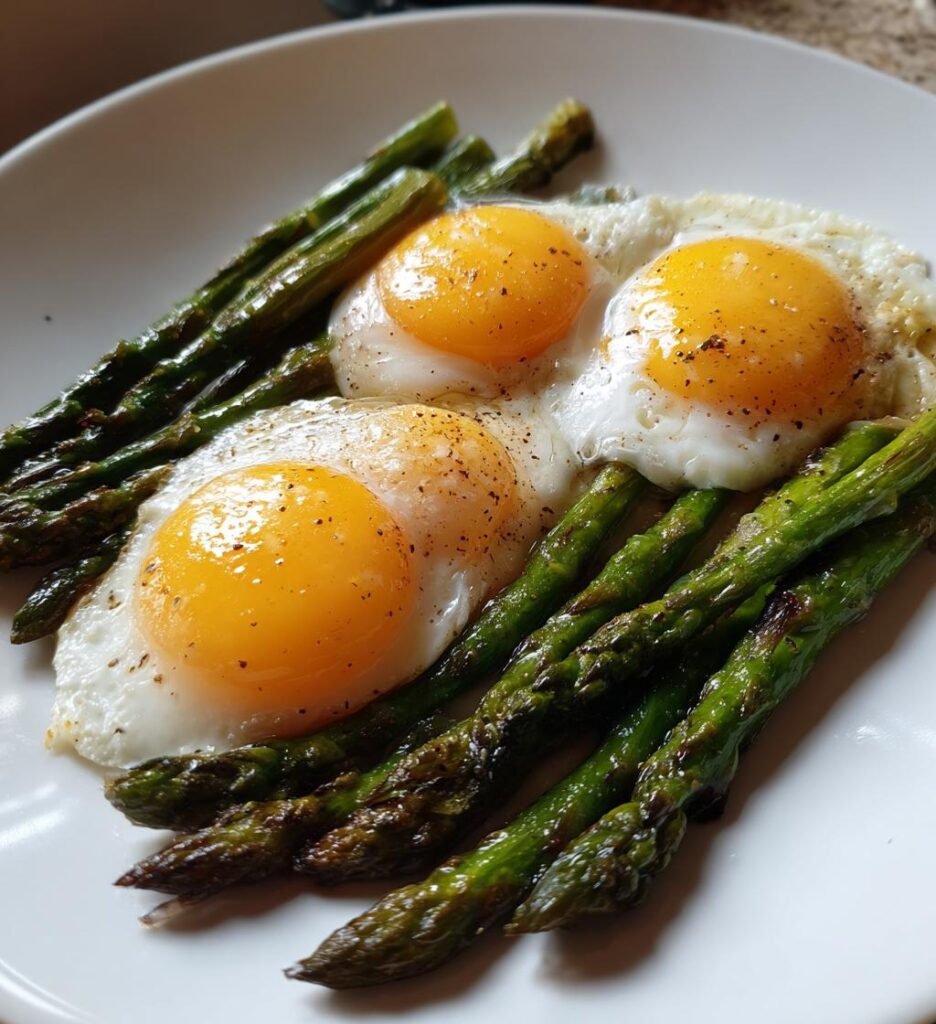 Air Fryer Egg and Asparagus