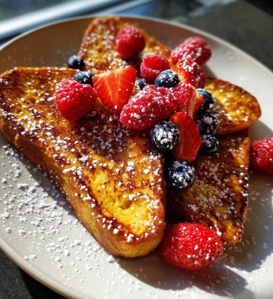Air Fryer French Toast with Berries