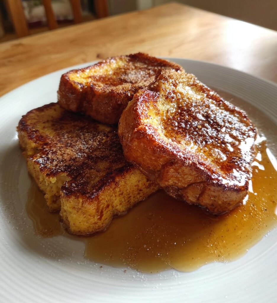 Air Fryer French Toast with Maple Syrup