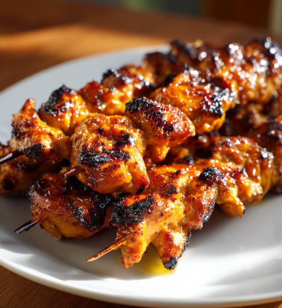 Air Fryer Honey Chipotle Chicken Skewers