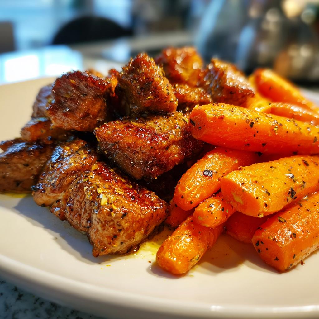 Air Fryer Pork and Carrot