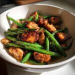 Air Fryer Pork and Green Beans