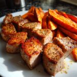 Air Fryer Pork and Sweet Potato
