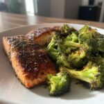 Air Fryer Salmon with Broccoli