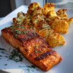 Air Fryer Salmon with Cauliflower