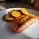 Air Fryer Salmon with Sweet Potato