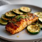 Air Fryer Salmon with Zucchini