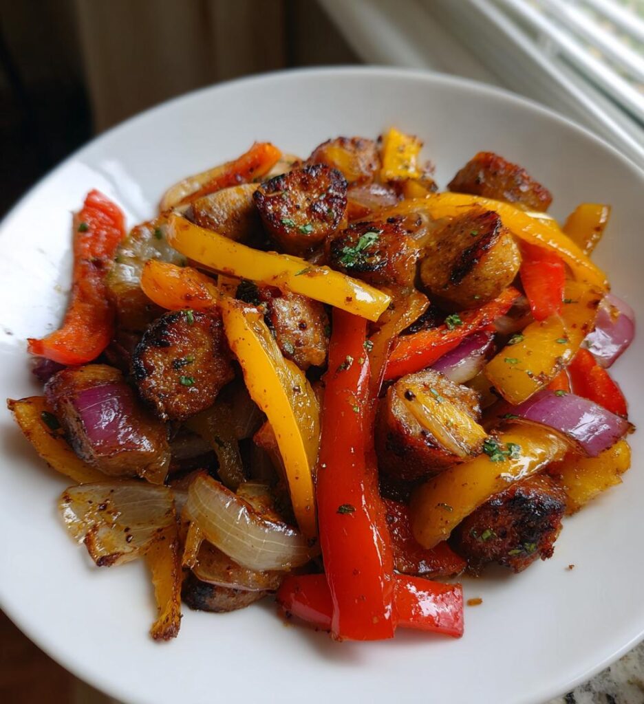 Air Fryer Sausage and Peppers