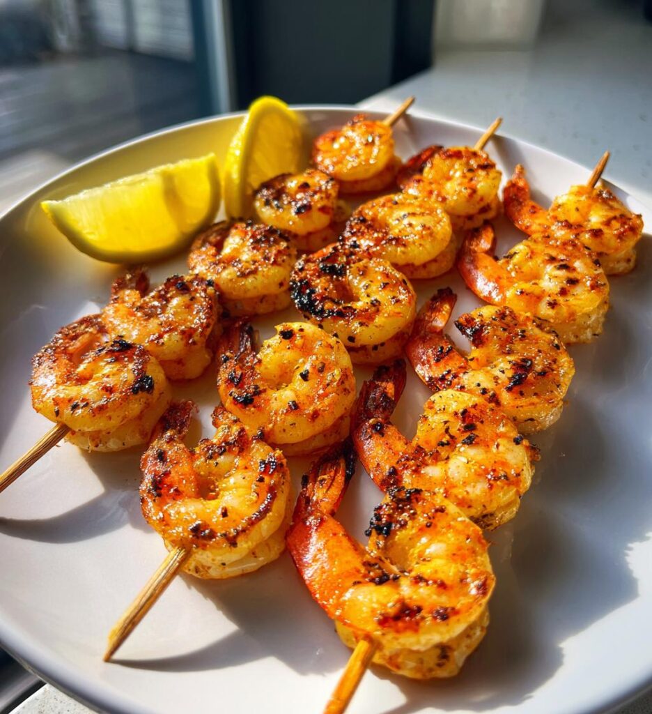 Air Fryer Shrimp Skewers