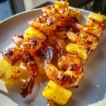 Air Fryer Shrimp and Pineapple Skewers