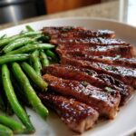 Air Fryer Steak and Green Beans