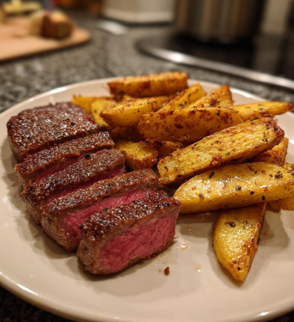 Air Fryer Steak and Potatoes