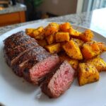 Air Fryer Steak and Sweet Potato
