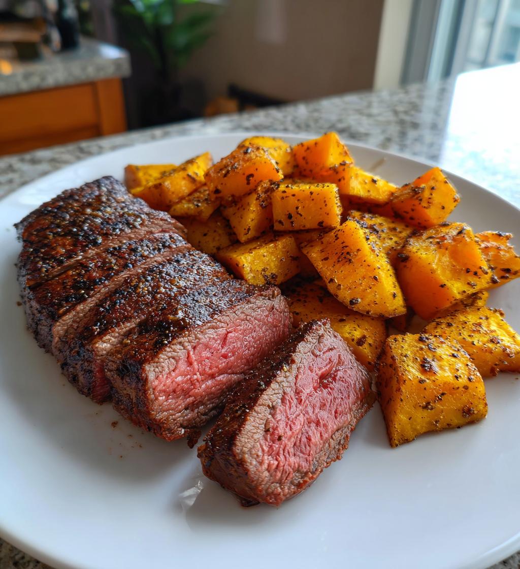Air Fryer Steak and Sweet Potato