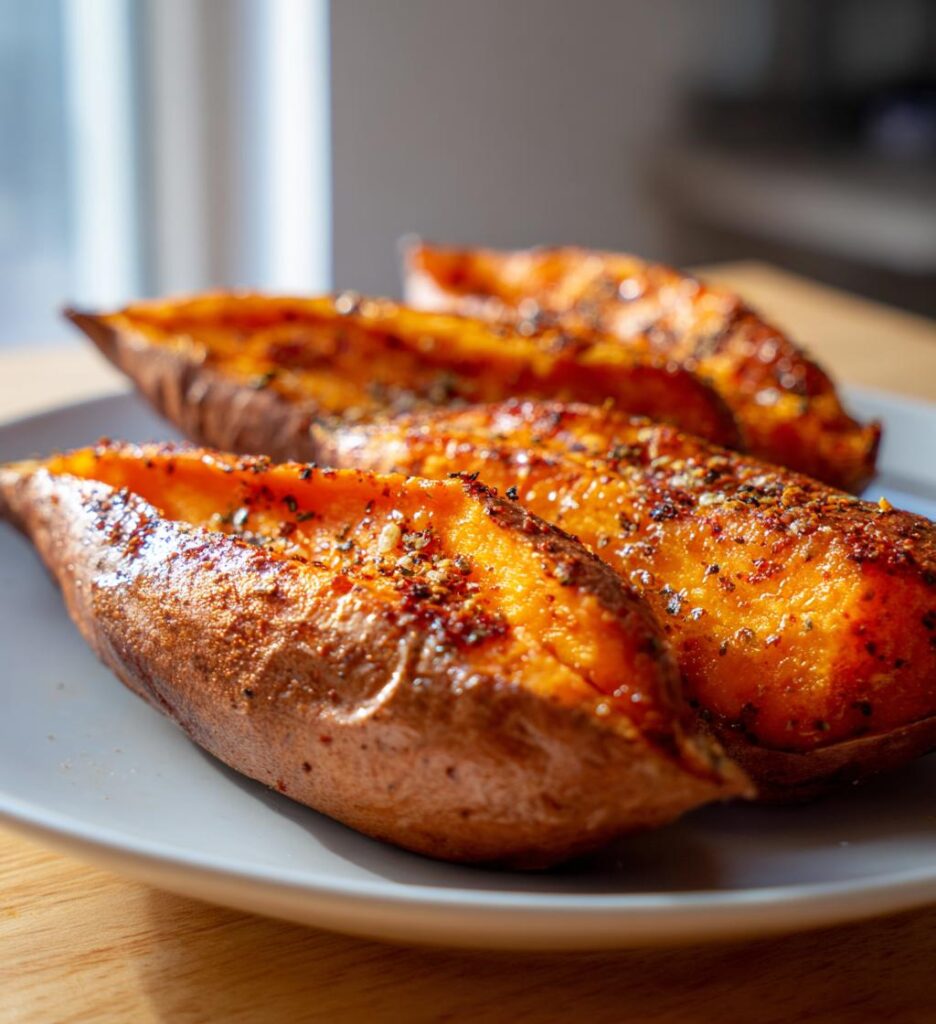 Air Fryer Sweet Potato Jackets