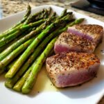 Air Fryer Tuna and Asparagus
