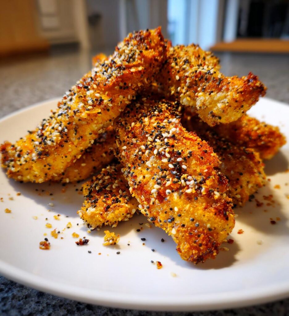 3-Ingredient Air Fryer Everything Bagel Chicken Strips
