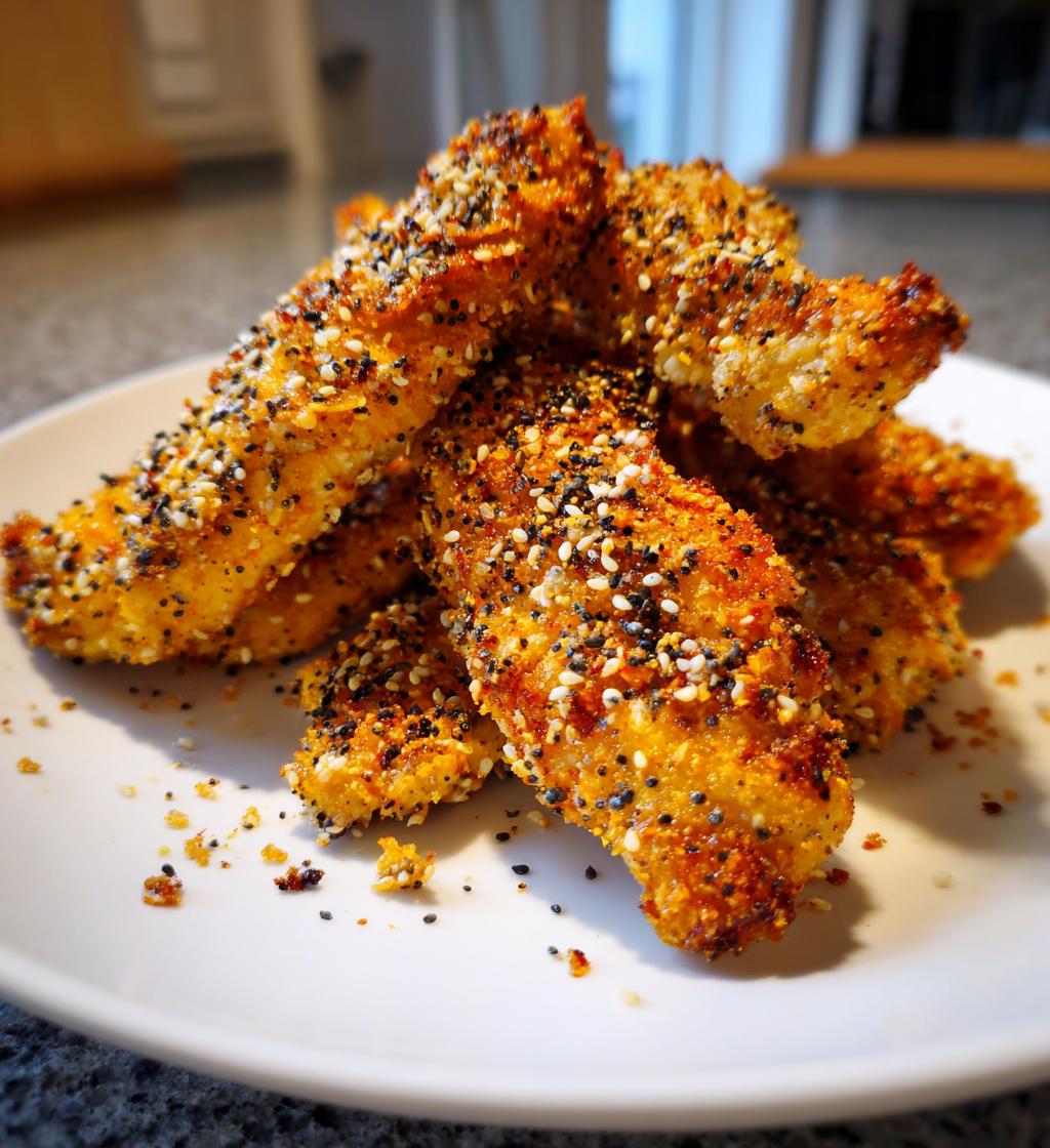 3-Ingredient Air Fryer Everything Bagel Chicken Strips