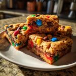 Chewy M&M Cookie Bars